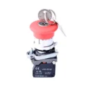 22mm Emergency Stop Push Button 40mm Key Reset 1NC