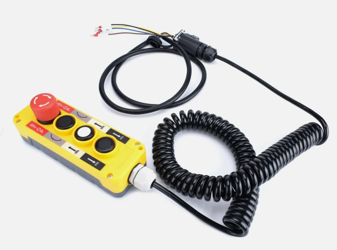 2 3 4 Button Hoist Pendant Control Station Estop - Panel Mount Quick Disconnect - Image 5
