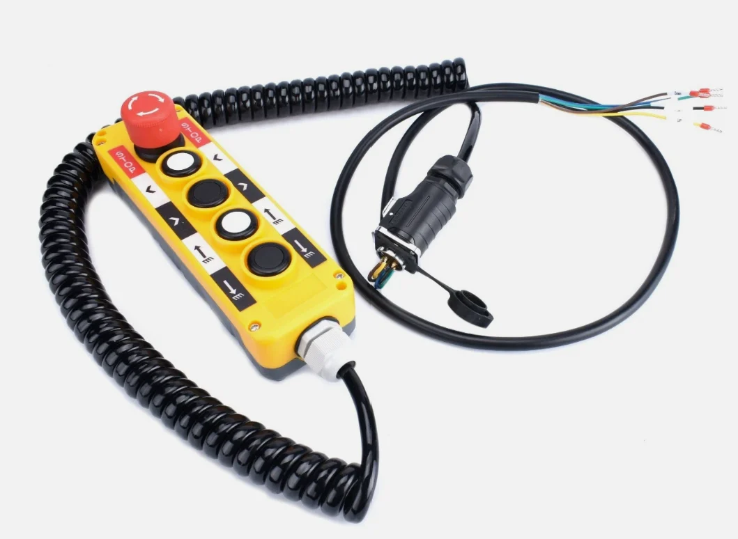 2 3 4 Button Hoist Pendant Control Station Estop - Panel Mount Quick Disconnect - Image 4