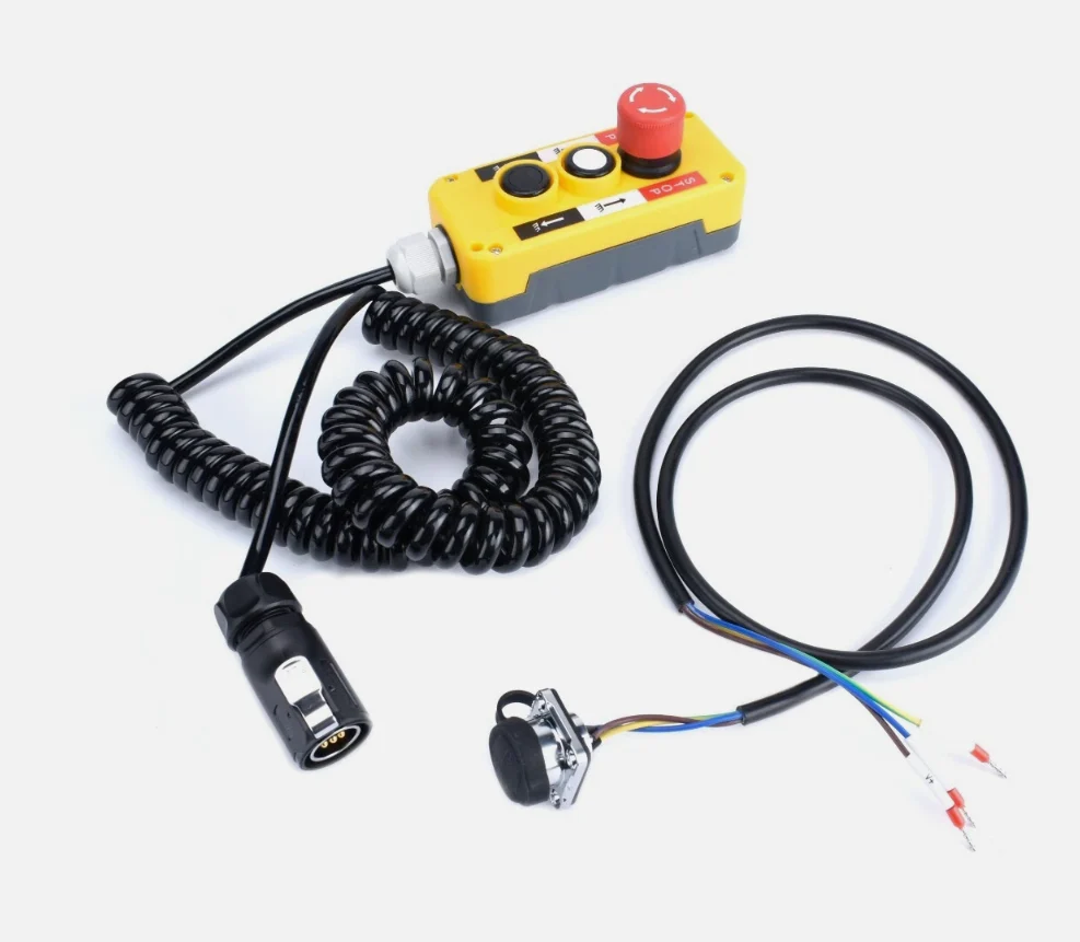 2 3 4 Button Hoist Pendant Control Station Estop - Panel Mount Quick Disconnect