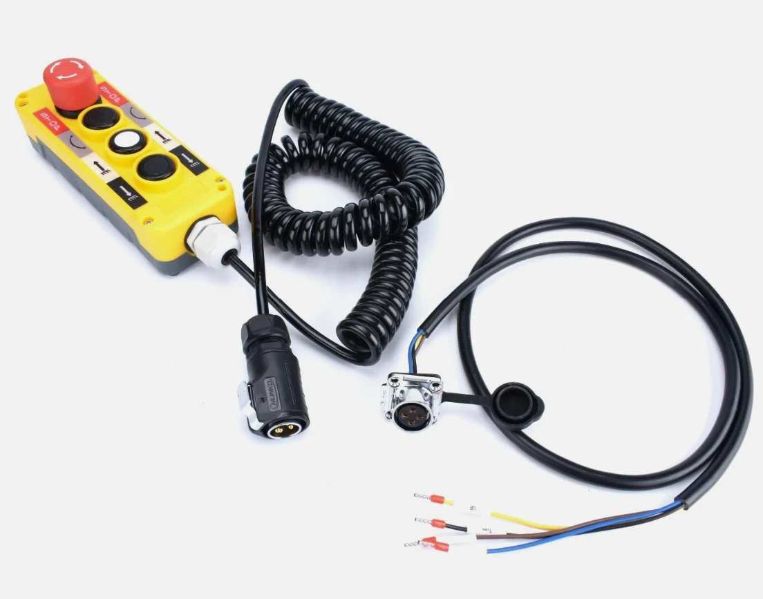 2 3 4 Button Hoist Pendant Control Station Estop - Panel Mount Quick Disconnect - Image 3
