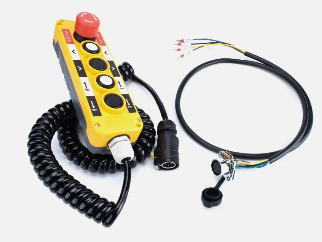 2 3 4 Button Hoist Pendant Control Station Estop - Panel Mount Quick Disconnect - Image 2