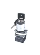 22mm Selector Switch 3 Position Key 1NO 1NO Metal Bezel