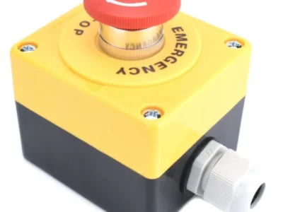 Control Station E-stop, Label, NC, White arrow (Au Stk, 2Y Wrty)