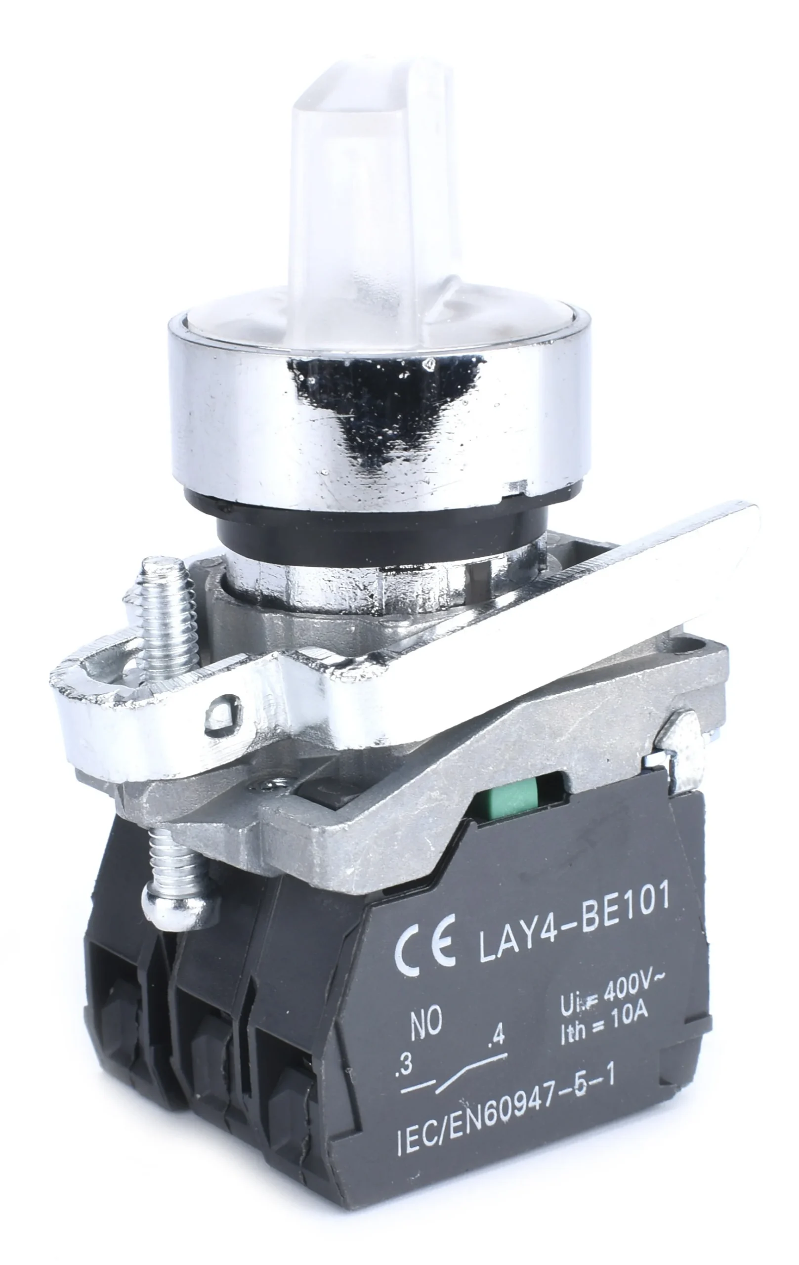 Selector Switch White 2 Pos Illum, 22mm, NO NC, (Aus Stk, 2Y Warranty) - Image 4