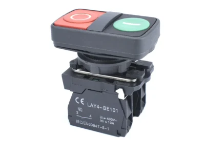 22mm Dual Push Button Start Stop 1NO 1NC Rounded Plastic Bezel EL9325