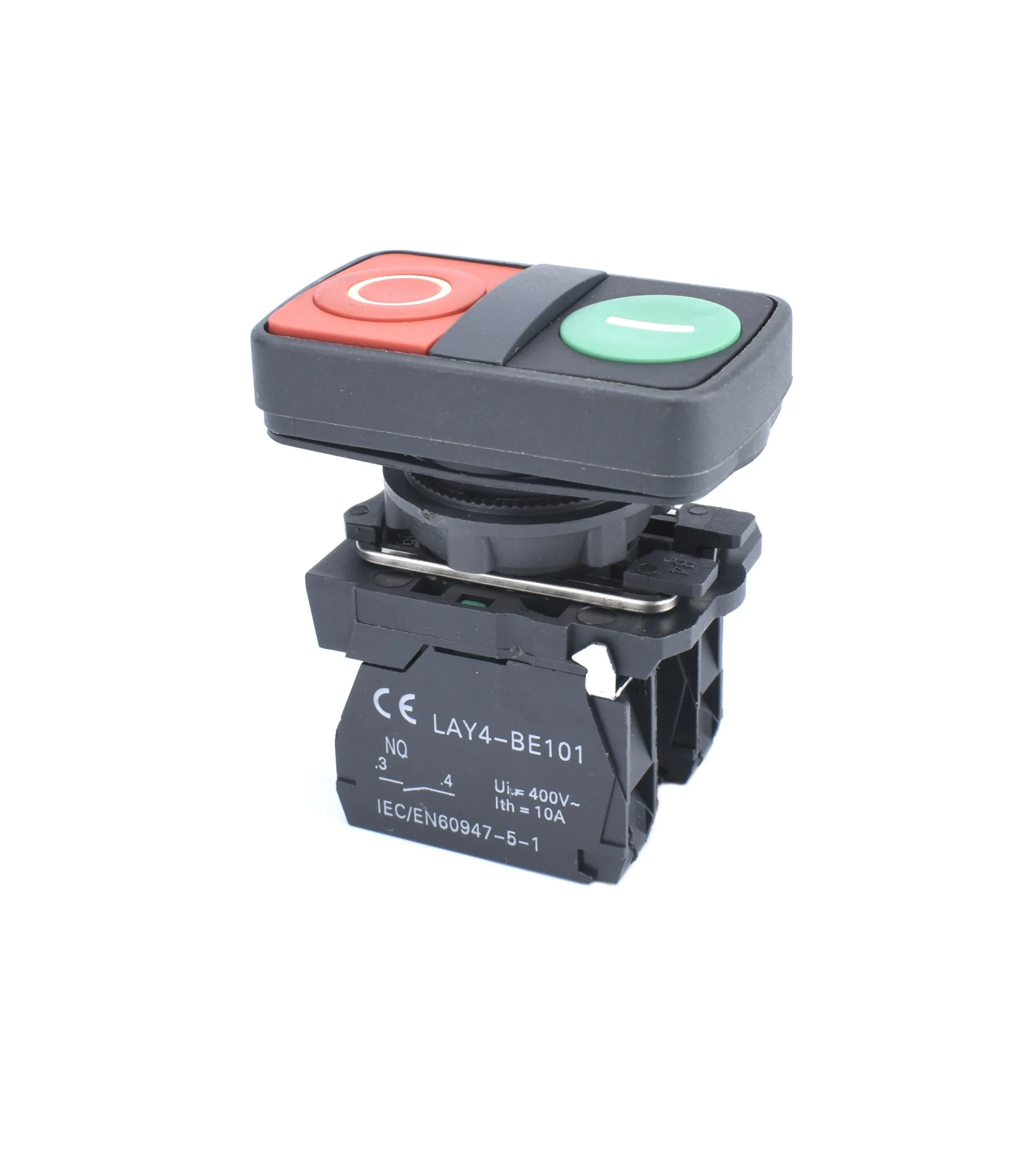 22mm Dual Push Button Start Stop 1NO 1NC Rounded Plastic Bezel EL9325