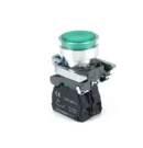 22mm Push Button GreenIlluminated  1NO Metal Bezel