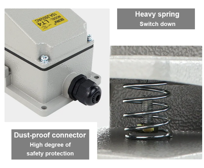 Foot Pedal Switch LT4-GY Open Type Metal Housing 15A 250V - Image 4