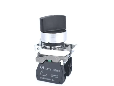 22mm Selector Switch 2 Position 1NO 1NC Metal Bezel