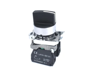 22mm Selector Switch 3 Position 1NO 1NO Metal Bezel
