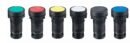 Pushbutton 22m Cylindrical, Yellow, NO, NC, Plastic (Au Stk, 2Y Warranty)