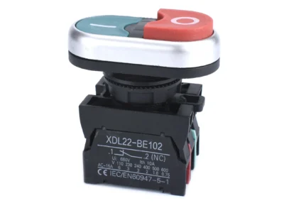 22mm Dual Push Button Start Stop Raised Momentary 1NO 1NC