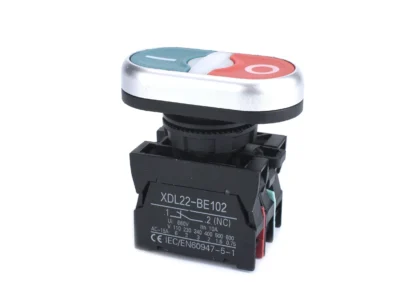22mm Dual Push Button Green Red 1NO 1NC LED Indicator CBW8365