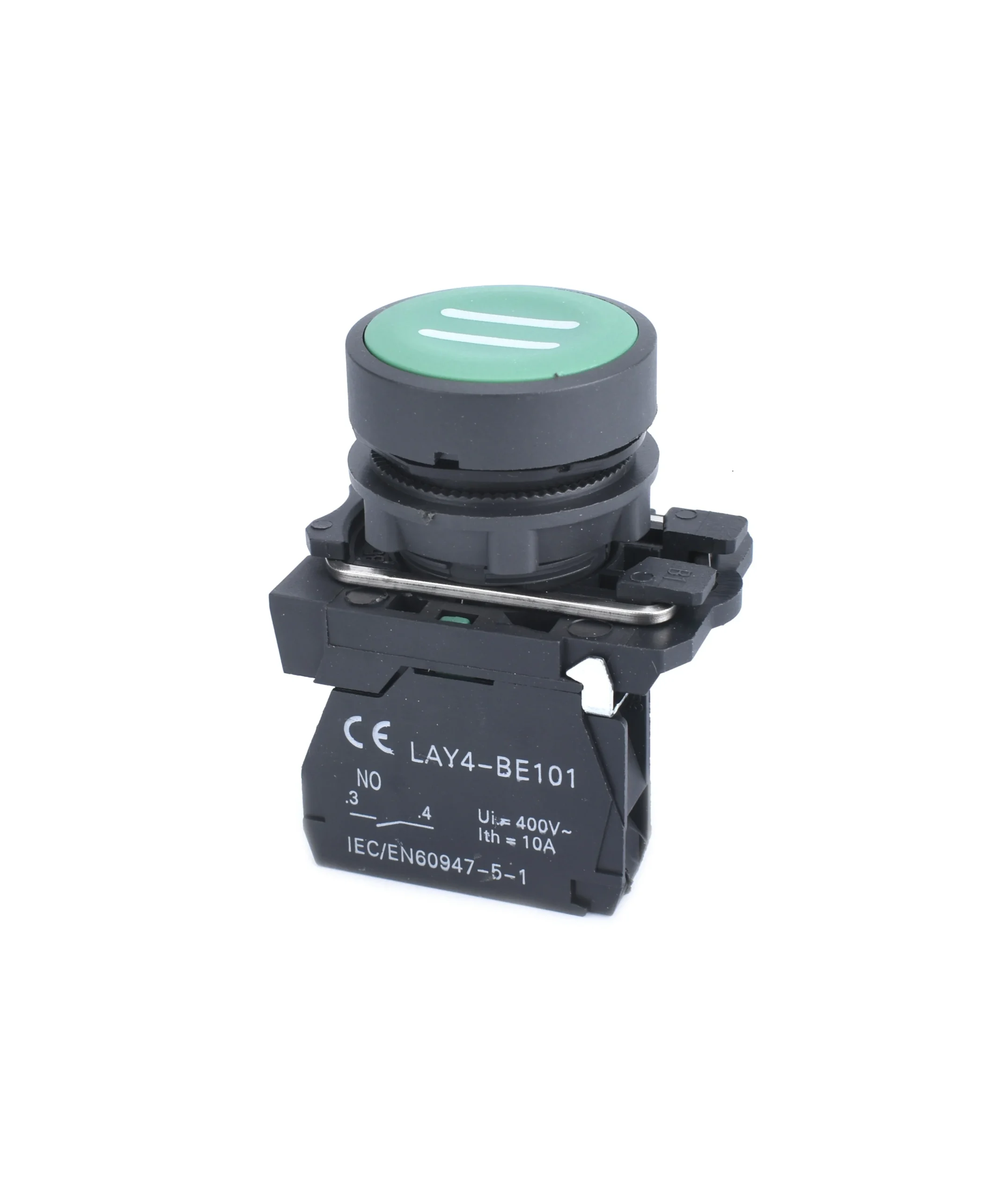22mm Push Button Red 230V Indicator NC Metal Bezel