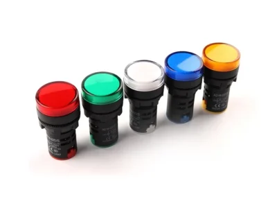 22mm LED Panel Indicator Pilot Light Signal Warning Lamp Flat Top