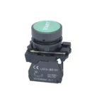 22mm Push Button Green Start Text 1NO Plastic Bezel