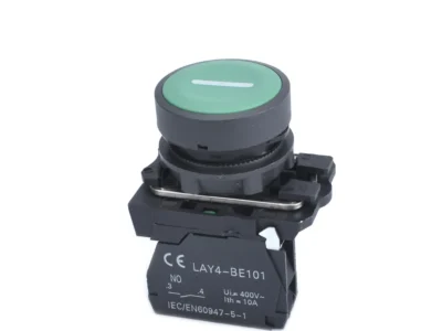 22mm Push Button Black 1NO 1NC Metal Bezel