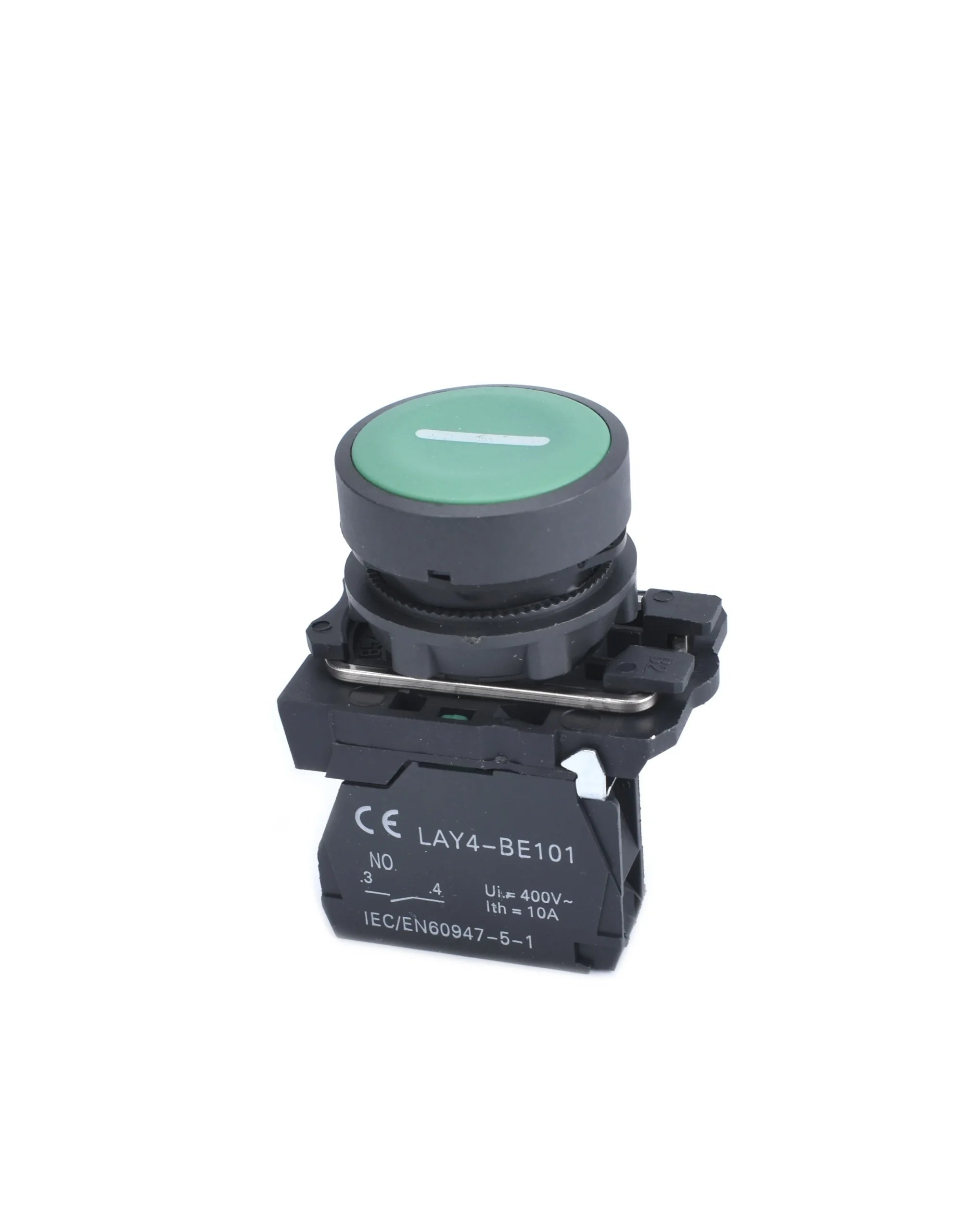 22mm Pushbutton Green Line Symbol 1NO Plastic Bezel