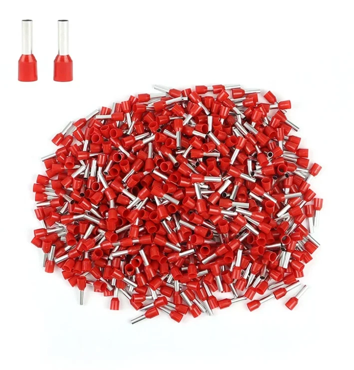 Insulated Bootlace Ferrules Crimp Terminals 100 1000Pcs 16Awg 1.5mm≤ Red