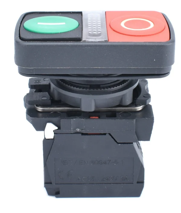 22mm Dual Push Button LED Indicator 1NO 1NC Plastic Bezel – Source Control