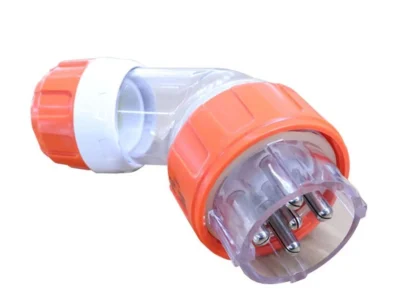 10A 4 Pin 3 Phase Angle Plug 500V AS/NZS 3123 Industrial