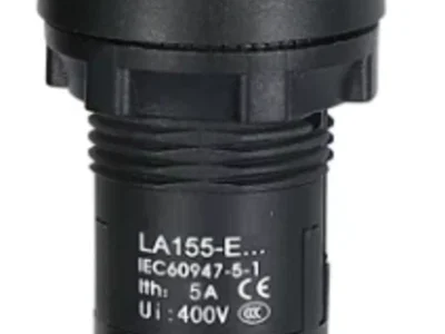 22mm Push Button YellowIlluminated Cylindrical 1NO 24V DC