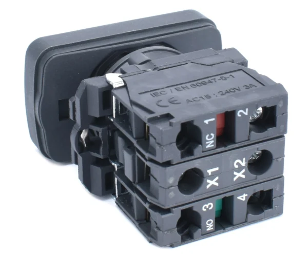 22mm Dual Push Button LED Indicator 1NO 1NC Plastic Bezel – Source Control