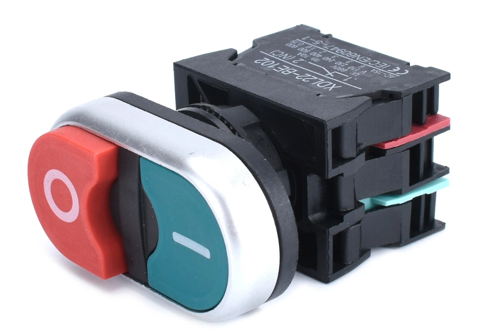 22mm Dual Push Button Start Stop Momentary 1NO 1NC - Image 3
