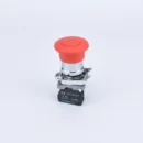 22mm Emergency Stop 40mm Button NC Engraved Circle L4BT42