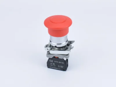 22mm Emergency Stop 40mm Button NC Engraved Circle L4BT42