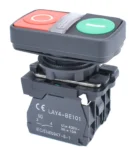 22mm Dual Push Button LED Indicator 1NO 1NC Plastic Bezel