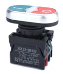 22mm Dual  Push Button Green Red 1NO 1NC LED Indicator CBW8365