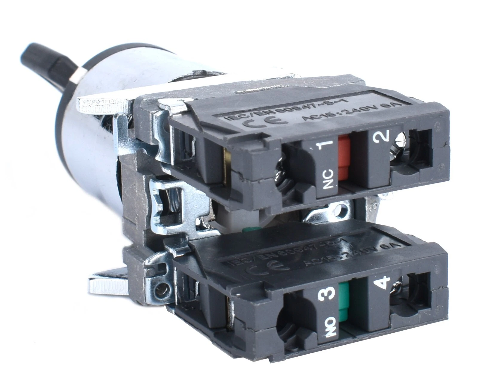 22mm Selector Switch 2 Position Key 1NO 1NC - Image 3