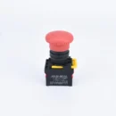 22mm Emergency Stop 40mm Button Engrave Arrow 1NO 1NC ESA54C5