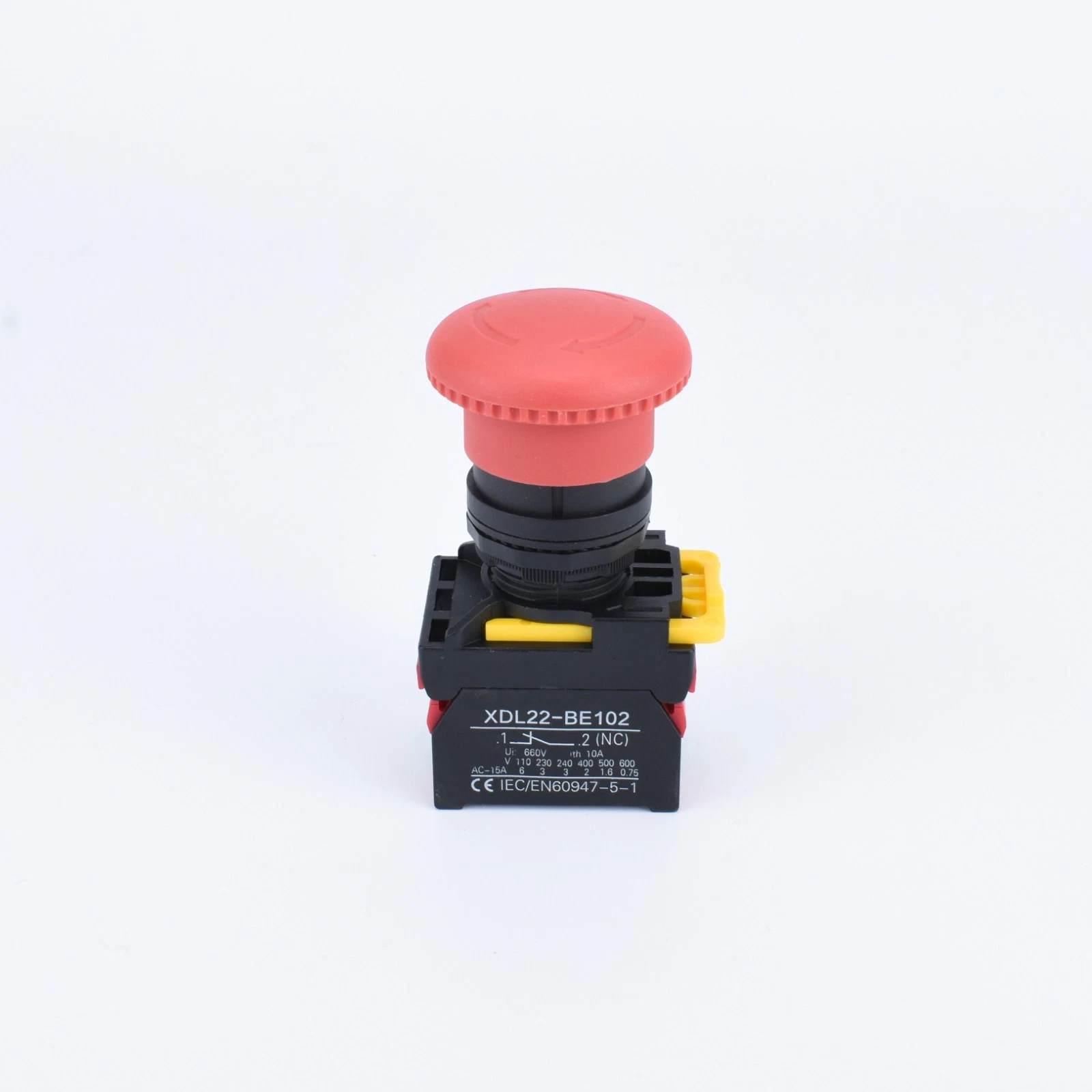22mm Emergency Stop 40mm Button Engrave Arrow 1NO 1NC ESA54C5