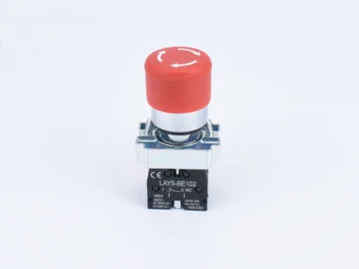 22mm Emergency Stop 30mm Button White Arrow NC L5BS442