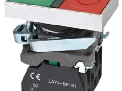 22mm Dual  Push Button 1NO 1NC Metal Bezel