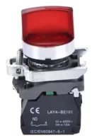 22mm Selector Switch  Red 3 PositionIlluminated 1NO 1NC Metal Bezel