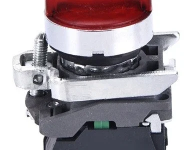22mm Selector Switch  Red 3 PositionIlluminated 1NO 1NC Metal Bezel