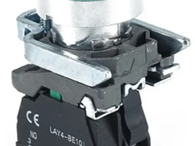 22mm Push Button GreenIlluminated 1NO Metal Bezel