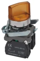 22mm Selector Switch  Yellow 2 PositionIlluminated 1NO 1NC