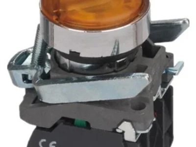 22mm Selector Switch  Yellow 2 PositionIlluminated 1NO 1NC