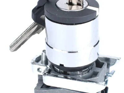 22mm Selector Switch 3 Position Key 1NO 1NO Metal Bezel