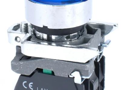 22mm Selector Switch  Blue 3 Position Illumininated  1NO 1NC
