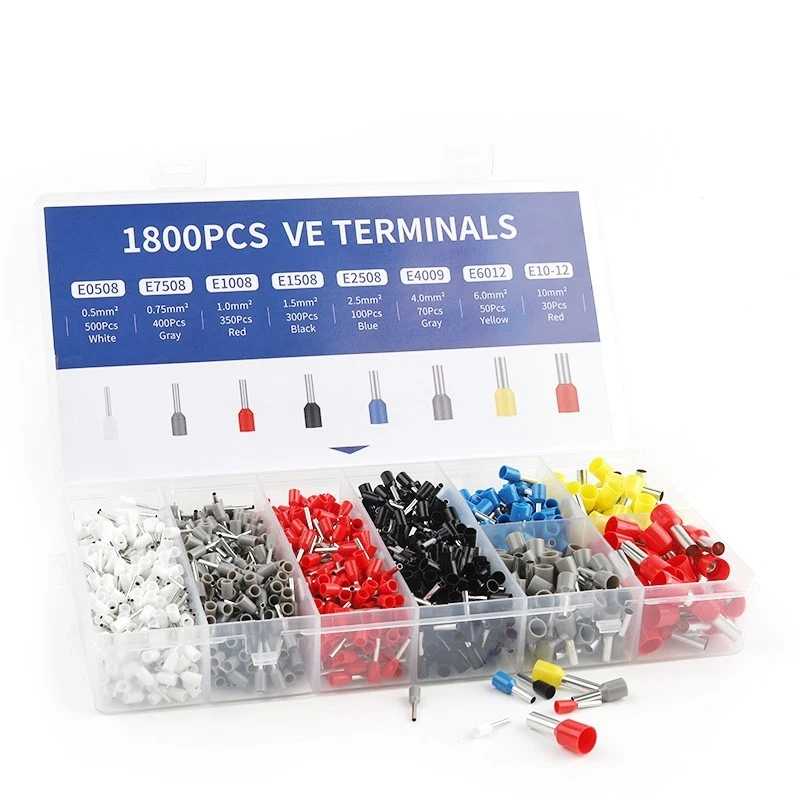 Insulated Bootlace Ferrule Kit 1800Pcs 0.5-10mm≤ Color Coded Au Stock - Image 3