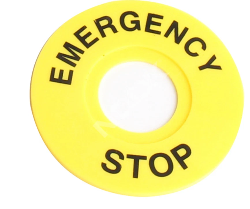 Emergency Stop Label Suit 22mm Hole 60mm Diameter 5Pc - Image 2