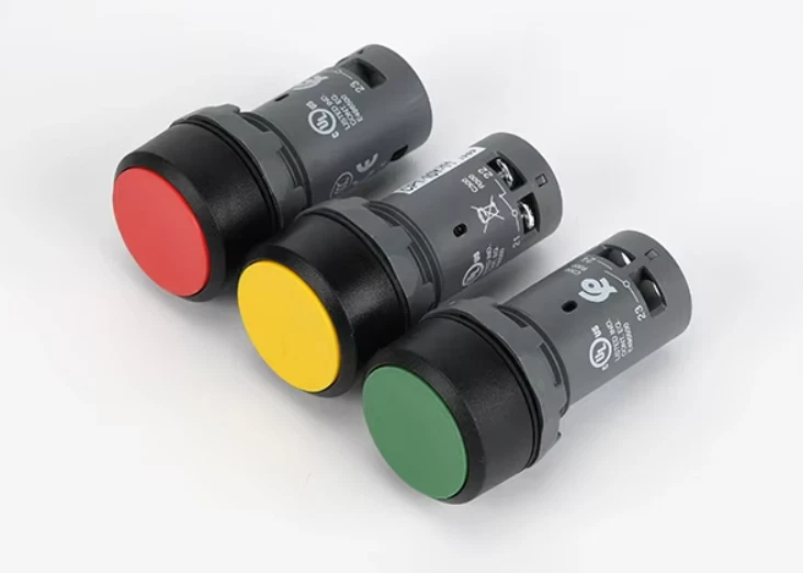 22mm Push Button ABB Compact 22mm CP1 10 BK GN R Y 1NO 1NC - Image 5