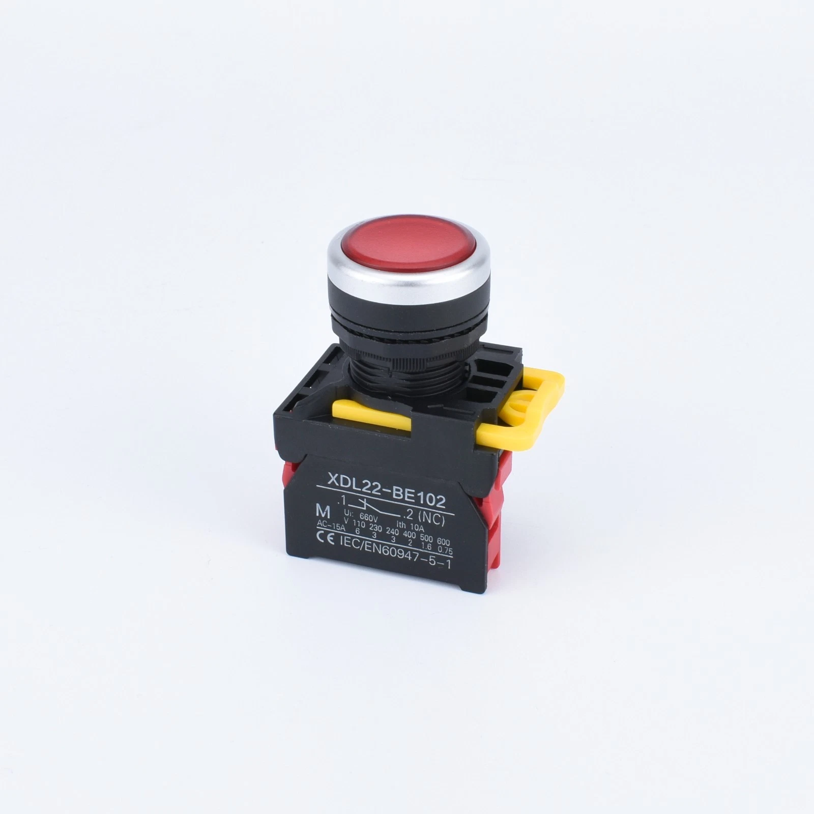22mm Push Button Latching Green 1NO Or Red 1NC No Text Cazxcxm