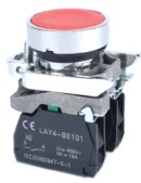 22mm Push Button Red 1NO 1NC Metal Bezel